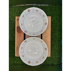 Set of 2 Eamag Bavaria Porcelain Floral Bowls (7.5") - Great Condition